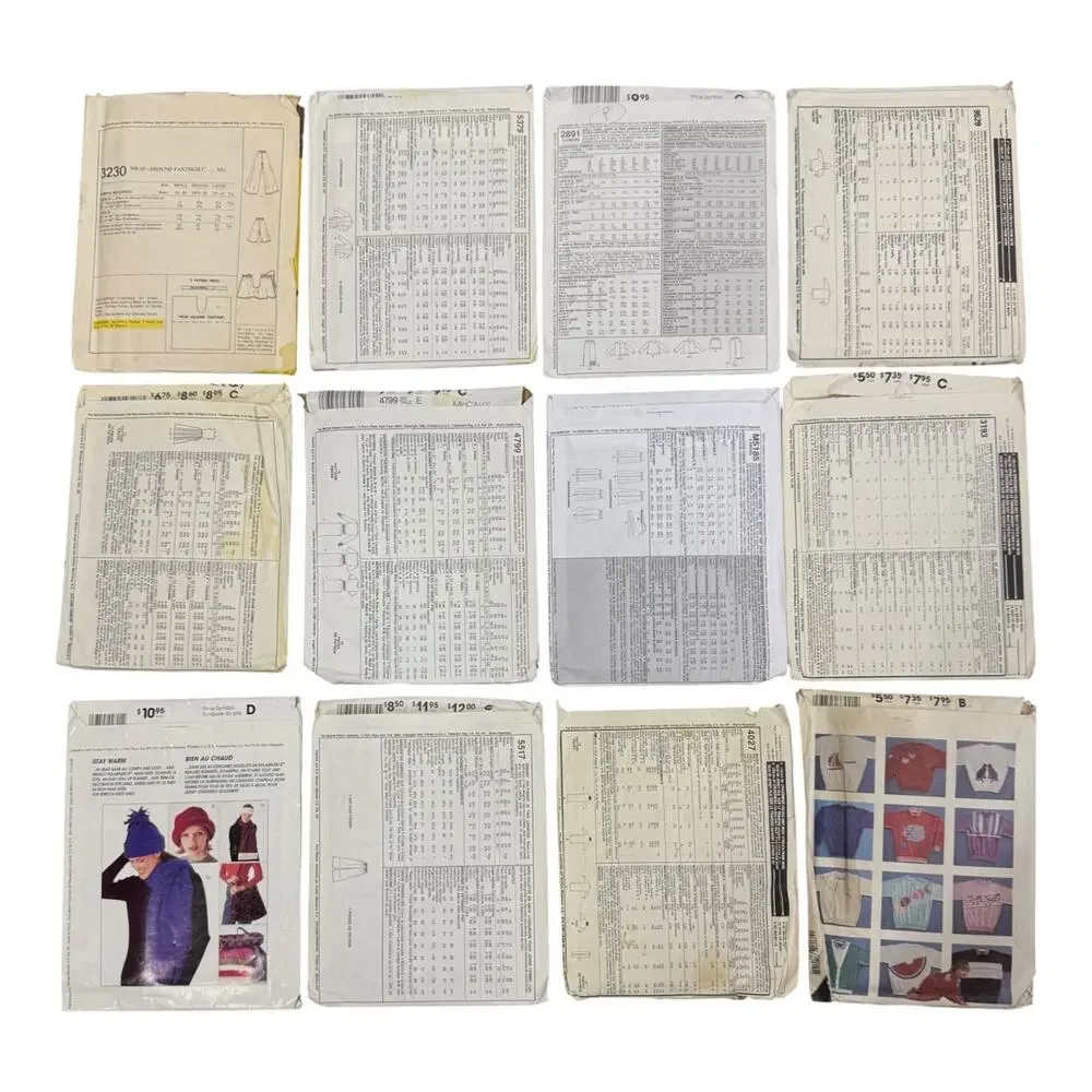 Vintage Collection of 12 McCall's Sewing Patterns for Costumes and Crafts